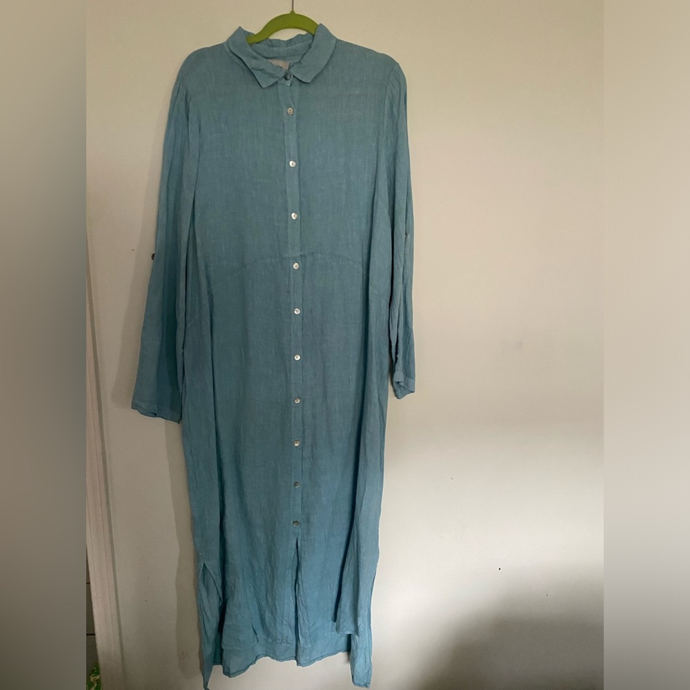100% Italian linen dress size large